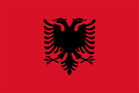 Albaniens flagga
